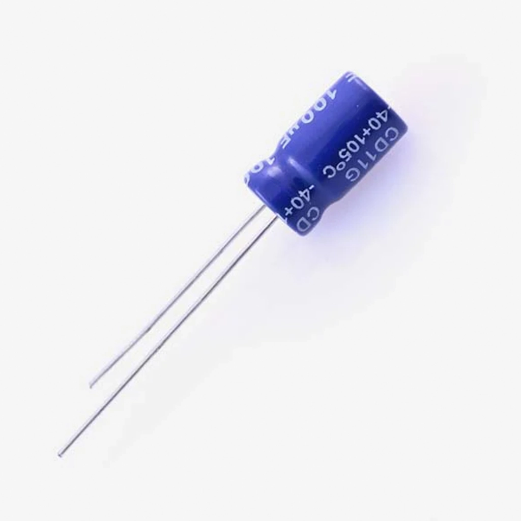 project-100uf-25v-radial-electrolytic-capacitor-2 Project - 100uF 25V Radial Electrolytic Capacitor (Pack of 1) - Image 1