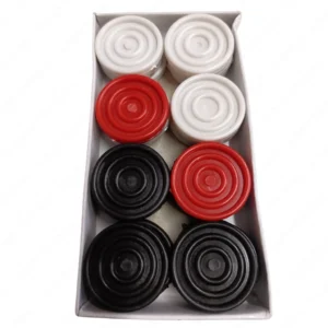 PVC Plastic Carrom Coins – 24 Pcs Set | Durable & Smooth Carrom Men for Classic Board Game
