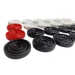PVC Plastic Carrom Coins – 24 Pcs Set | Durable & Smooth Carrom Men for Classic Board Game - Image 3