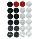 PVC Plastic Carrom Coins – 24 Pcs Set | Durable & Smooth Carrom Men for Classic Board Game - Image 4