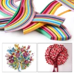 Quilling Paper Strips – 3mm/ 5mm/ 7mm/ 10mm/ 15mm Width Multicolour Craft Paper for DIY Art & Craft Projects (Pack of 100 pcs Strip) - Image 5