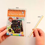 Rainbow Scratch Art Magic Note Pad – Creative Scratch Paper Drawing Kit for Kids | Colorful Doodle Notepad with Stylus for Fun Art, Learning & Gifting - Image 4
