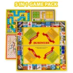 Ratnas 5 in 1 Original Business Junior Board Game with Plastic Coins – Fun Learning Game Set for Kids, Party & Family Play (Model 1231) - Image 13