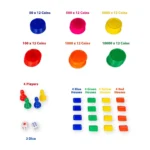 Ratnas 5 in 1 Original Business Senior Board Game with Plastic Coins – Classic Strategy & Fun Party Game for Kids and Family (1232) - Image 3