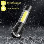 Rechargeable LED Torch - Small Sun 3 Mode, Full Metal Body with Charging Adaptor Torch - Image 7