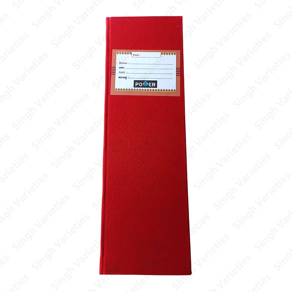 red-canvas-cloth-hard-long-chothiya-book-1 Red Canvas Cloth Hard Long Chothiya Book – Durable & Premium Quality for Daily Records (Pack of 1) - Image 1