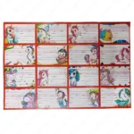 School Notebook Labels – 16 Self-Adhesive Stickers for Books & Stationery | Writable Name Labels for Kids, Students, School Use, Multicolour Designs - Image 5