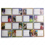 School Notebook Labels – 16 Self-Adhesive Stickers for Books & Stationery | Writable Name Labels for Kids, Students, School Use, Multicolour Designs - Image 4