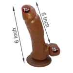 Realistic Silicon Dildo with Strong Suction Cup - Flexible Body-Safe Adult Toy for Shower & Wall - Image 4