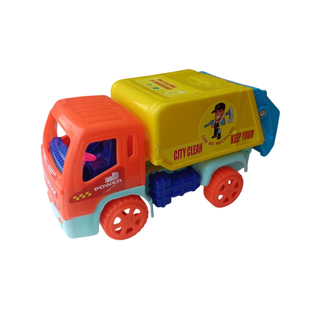 small-city-clean-garbage-friction-truck-toy-7-inch-1 Small City Clean Garbage Friction Truck Toy 7 inch - Small Size Toy For Kids & Children (Multicolor, Pack of 1) - Image 1