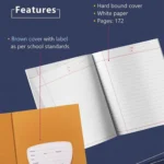 Small Notebook - Single Line, Hard Brown Cover, 15 Cm X 19 Cm Approx, 1 pc - Image 3