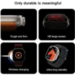 T800 Ultra Smartwatch – Bluetooth Calling, Fitness Tracker, Heart Rate Monitor, Waterproof Smart Watch Compatible with Android & iOS - Image 3