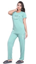 Self-Design Polyester T-Shirt & Track Pants with Round Neck and Three-Quarter Sleeves - Image 8