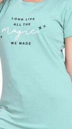 Self-Design Polyester T-Shirt & Track Pants with Round Neck and Three-Quarter Sleeves - Image 9