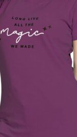 Self-Design Polyester T-Shirt & Track Pants with Round Neck and Three-Quarter Sleeves - Image 3