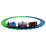 Thomas Cartoon Train Toy Set – 11 Pieces Railway Track Playset for Kids | Battery Operated Engine with Track | Educational & Fun Train Toy for Boys & Girls - Image 2