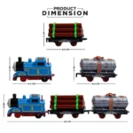 Thomas Cartoon Train Toy Set – 11 Pieces Railway Track Playset for Kids | Battery Operated Engine with Track | Educational & Fun Train Toy for Boys & Girls - Image 3