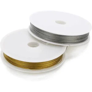 Tiger Tail Beading Wire – 50 Meters (164 Feet) Long, 0.3mm Flexible Stainless Steel Wire for DIY Jewelry Making, Beading, Crafting & Accessories