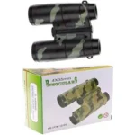 Toy Military Binoculars for Kids – 4x35mm Doorbeen with Realistic Design | Army Green Color | Educational Outdoor Toy for Age 3+ (Pack of 1)