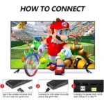 4K Ultra HD TV Video Game Console Stick with Dual 2.4G Wireless Controllers | 10,000+ Built-in Classic Retro Games | 64GB Mini HDMI Gaming Console – GB, GBA, GBC, SFC, FC, MD Emulators - Image 5