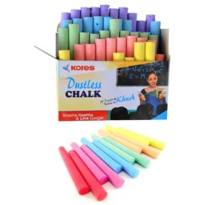 Kores Writing Dustless Chalk - Colour (Pack of 144 pcs)