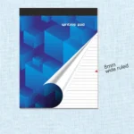 Writing Pad – Wide Ruled Lined Paper, Micro Perforated with Durable Cardboard Backing for School-College-Office (Pack of 1) - Image 2